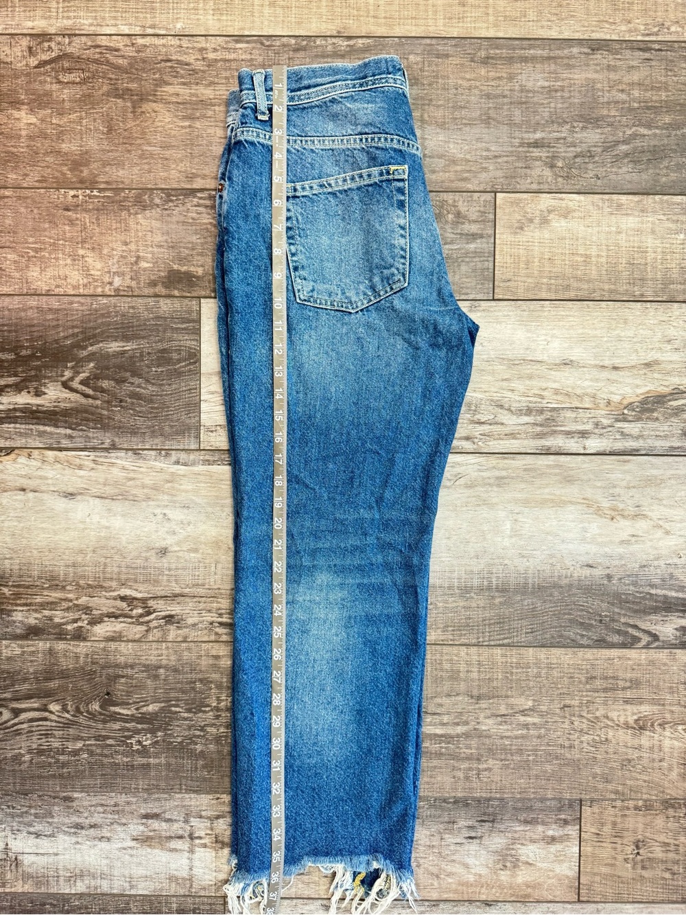 Free People Blue Distressed Boyfriend Jeans Sz 28 - Picture 7 of 7